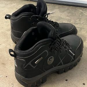 Black Steel Toe Work Boots Women’s size 9 / Men’s size 7